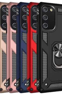 IDFL Ring Compatible Ring Armor Case For Samsung Galaxy A02s SM A025F