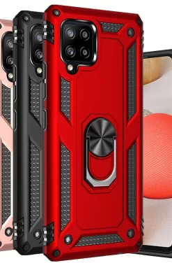 IDFL Ring Compatible Ring Armor Case For Samsung Galaxy A42 5G